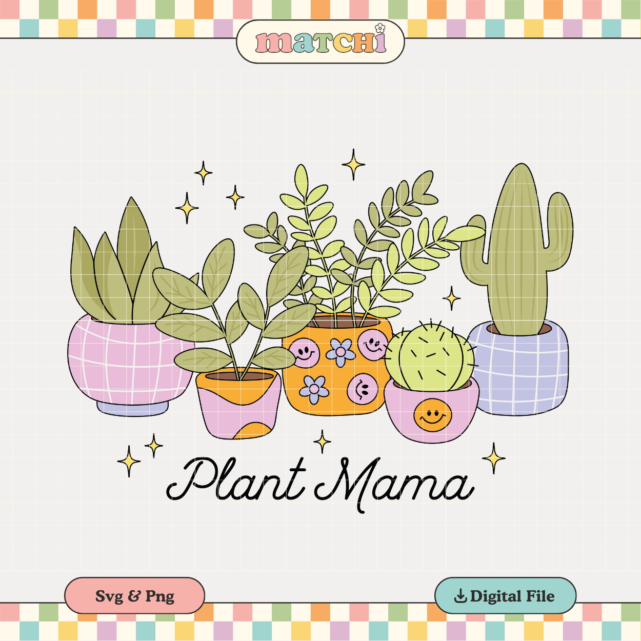 Plant Mama | Cute Plant Pots PNG & SVG