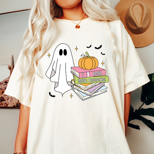 Read More Boooks PNG SVG | Bookish Ghost Sublimation | Halloween Tshirt Design
