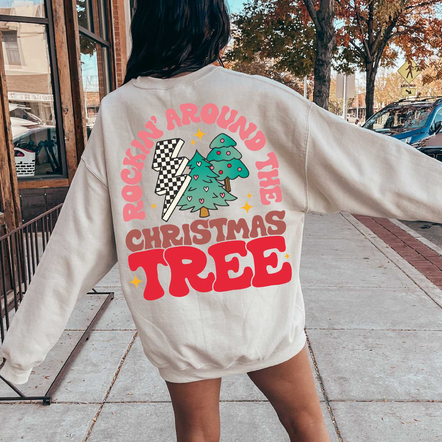 Rockin' Around The Christmas Tree PNG | Christmas Sublimation | T shirt Design + pocket