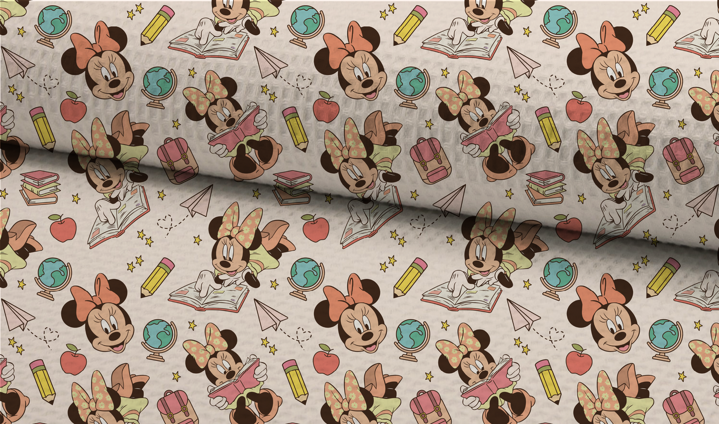 Back To School Magical Mouse Seamless Pattern, Orange Pattern for Fabric Sublimation