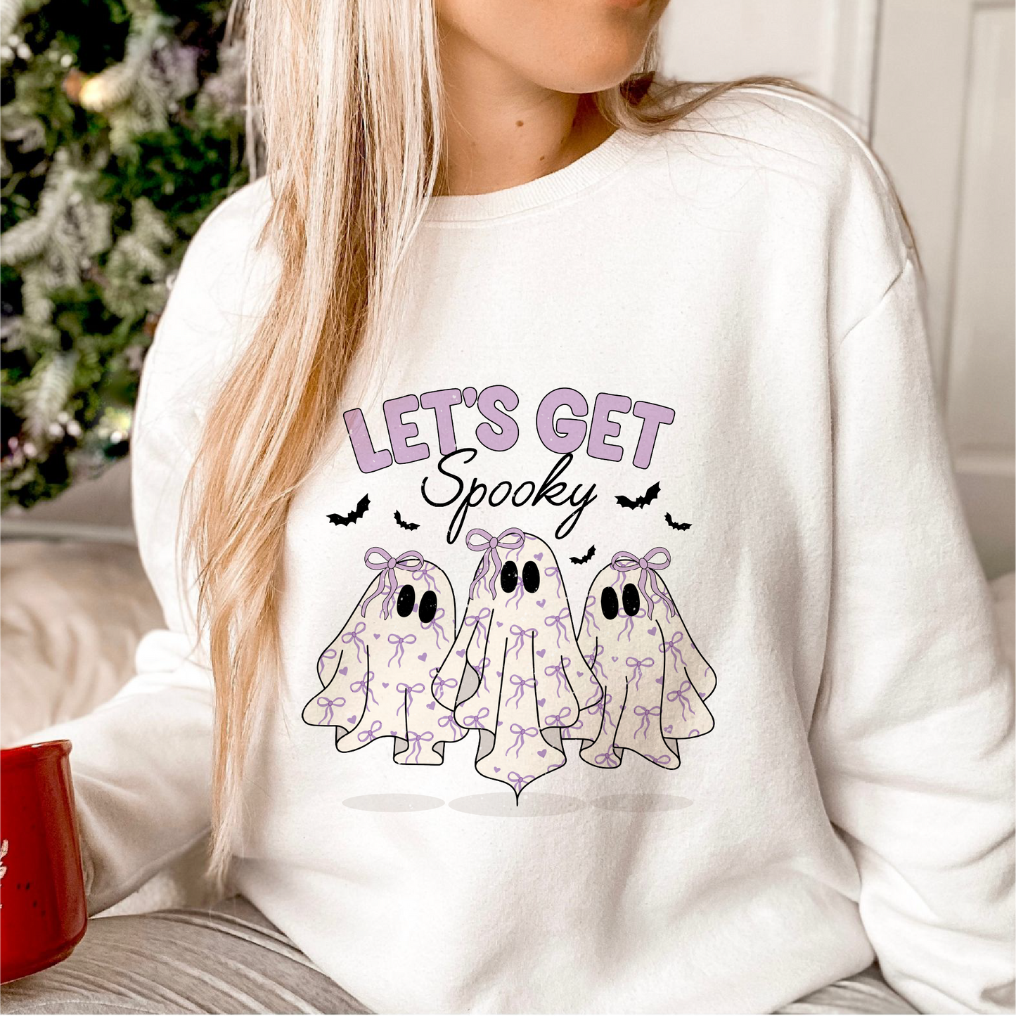 Let's Get Spooky PNG SVG | Cute Girly Ghosts Sublimation | Halloween Tshirt Design