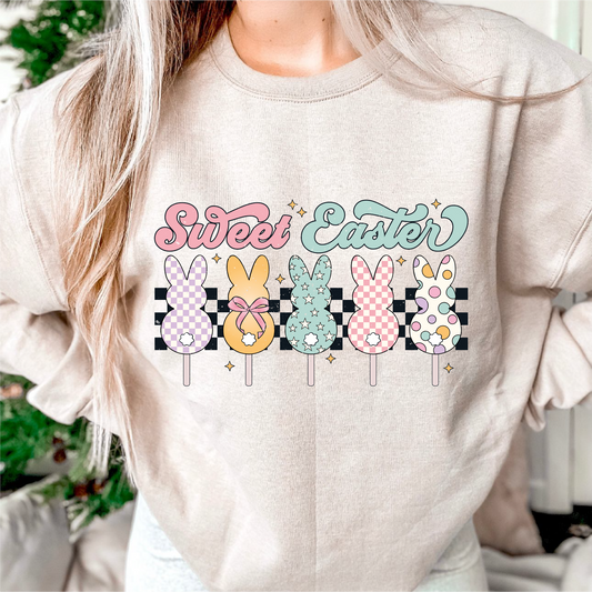 Sweet Easter PNG SVG | Retro Easter Sublimation | Cute Candy Bunny T shirt Design