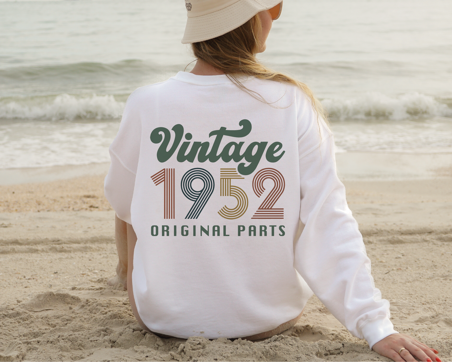 Vintage 1952 Original Parts SVG PNG | Birthday Sublimation | T shirt Design Cut file