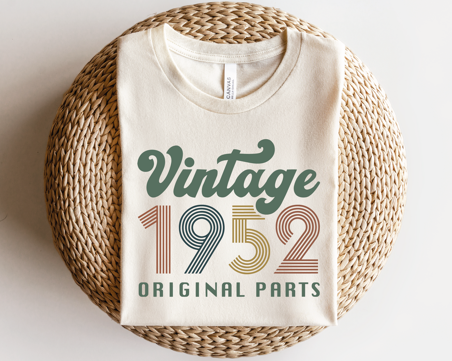Vintage 1952 Original Parts SVG PNG | Birthday Sublimation | T shirt Design Cut file
