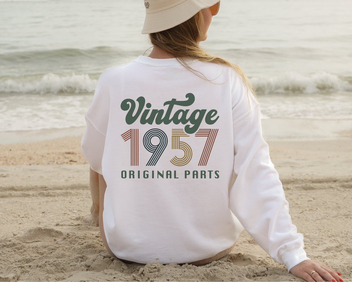 Vintage 1957 Original Parts SVG PNG | Birthday Sublimation | T shirt Design Cut file