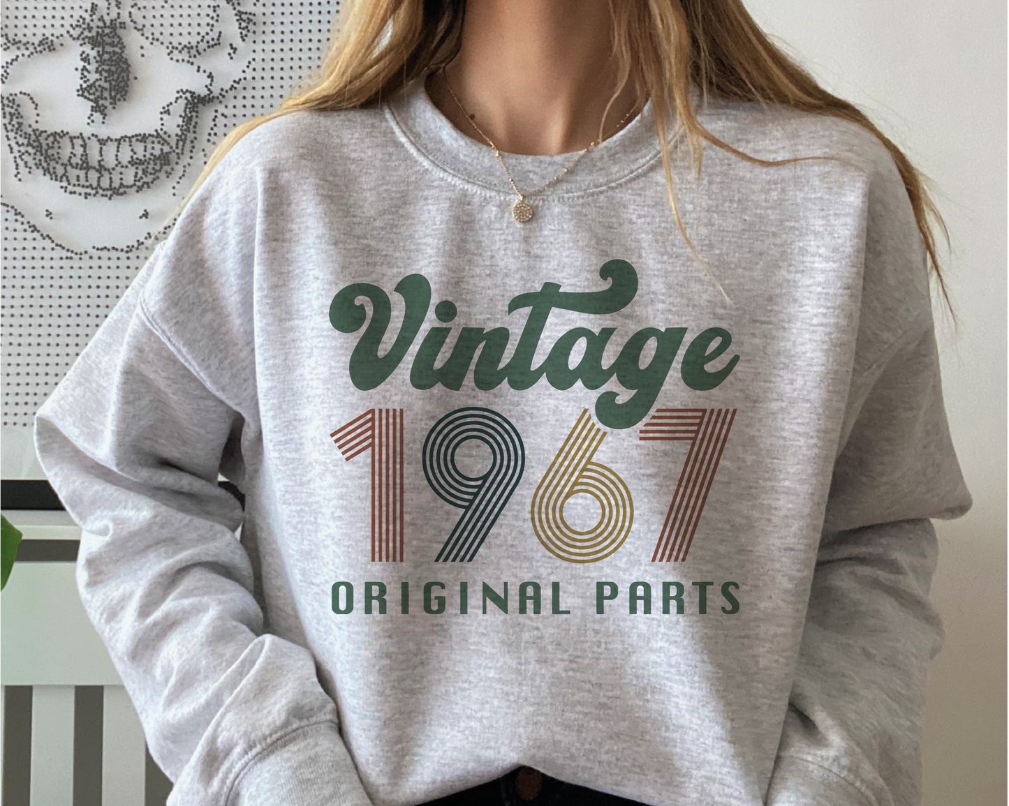 Vintage 1967 Original Parts SVG PNG | Birthday Sublimation | T shirt Design Cut file