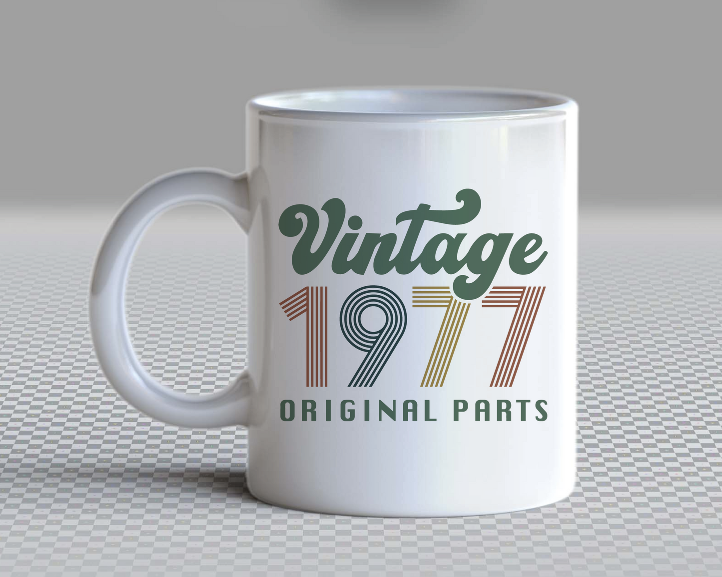 Vintage 1977 Original Parts SVG PNG | Birthday Sublimation | T shirt Design Cut file