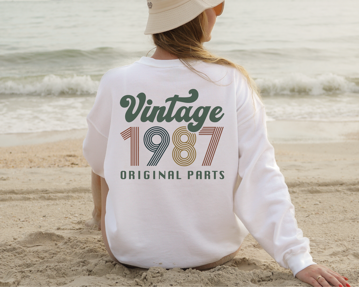 Vintage 1987 Original Parts SVG PNG | Birthday Sublimation | T shirt Design Cut file
