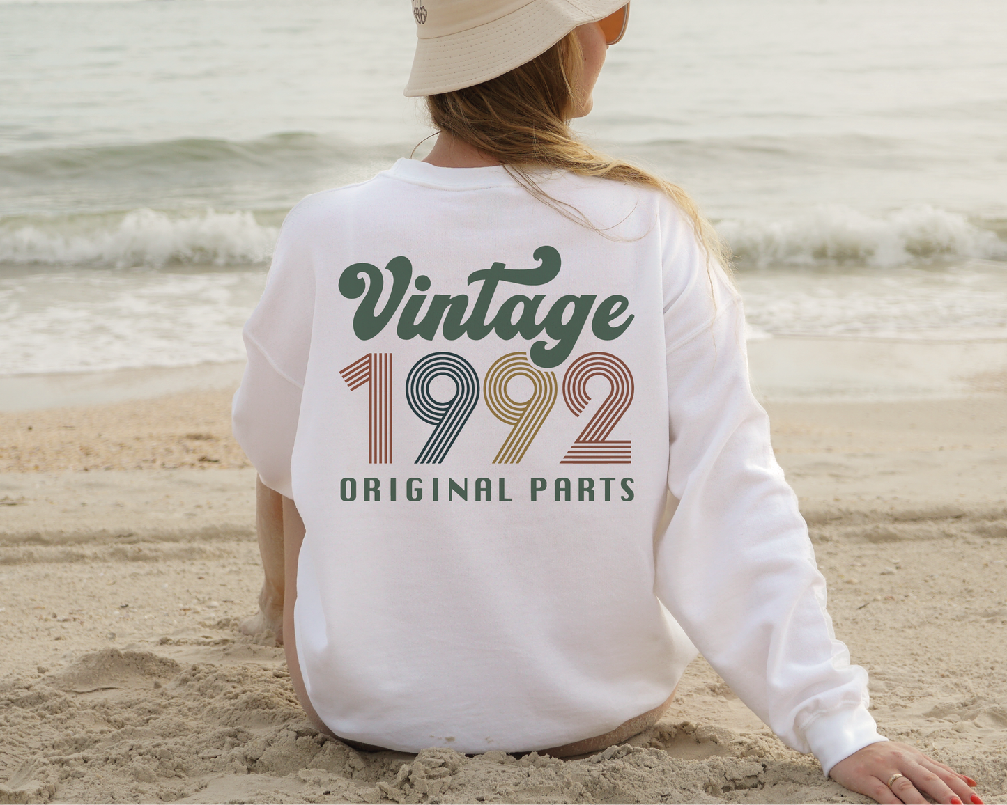 Vintage 1992 Original Parts SVG PNG | Birthday Sublimation | T shirt Design Cut file