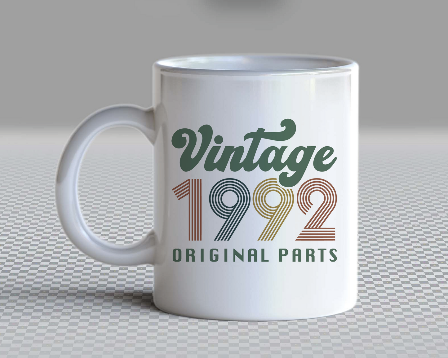 Vintage 1992 Original Parts SVG PNG | Birthday Sublimation | T shirt Design Cut file