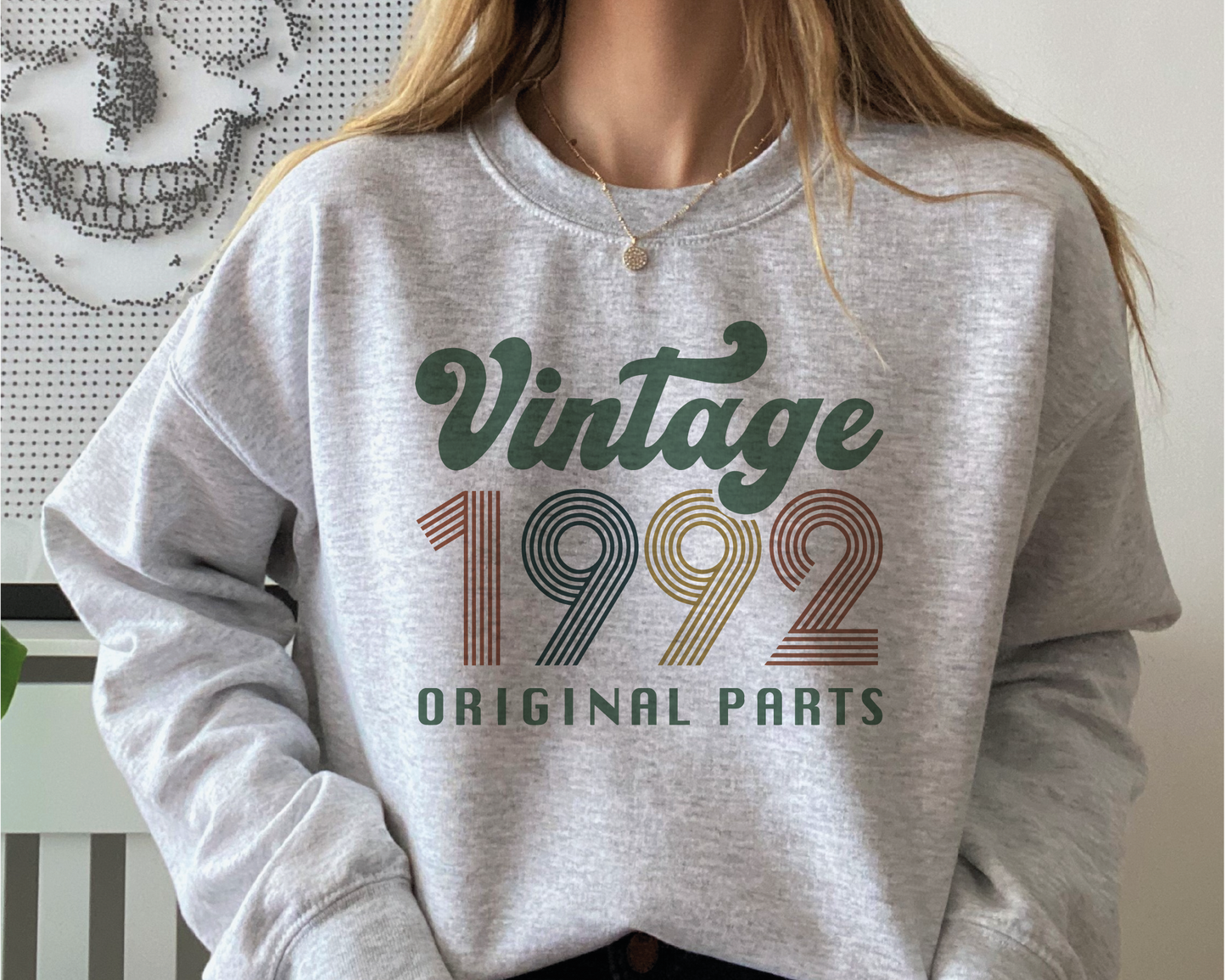 Vintage 1992 Original Parts SVG PNG | Birthday Sublimation | T shirt Design Cut file