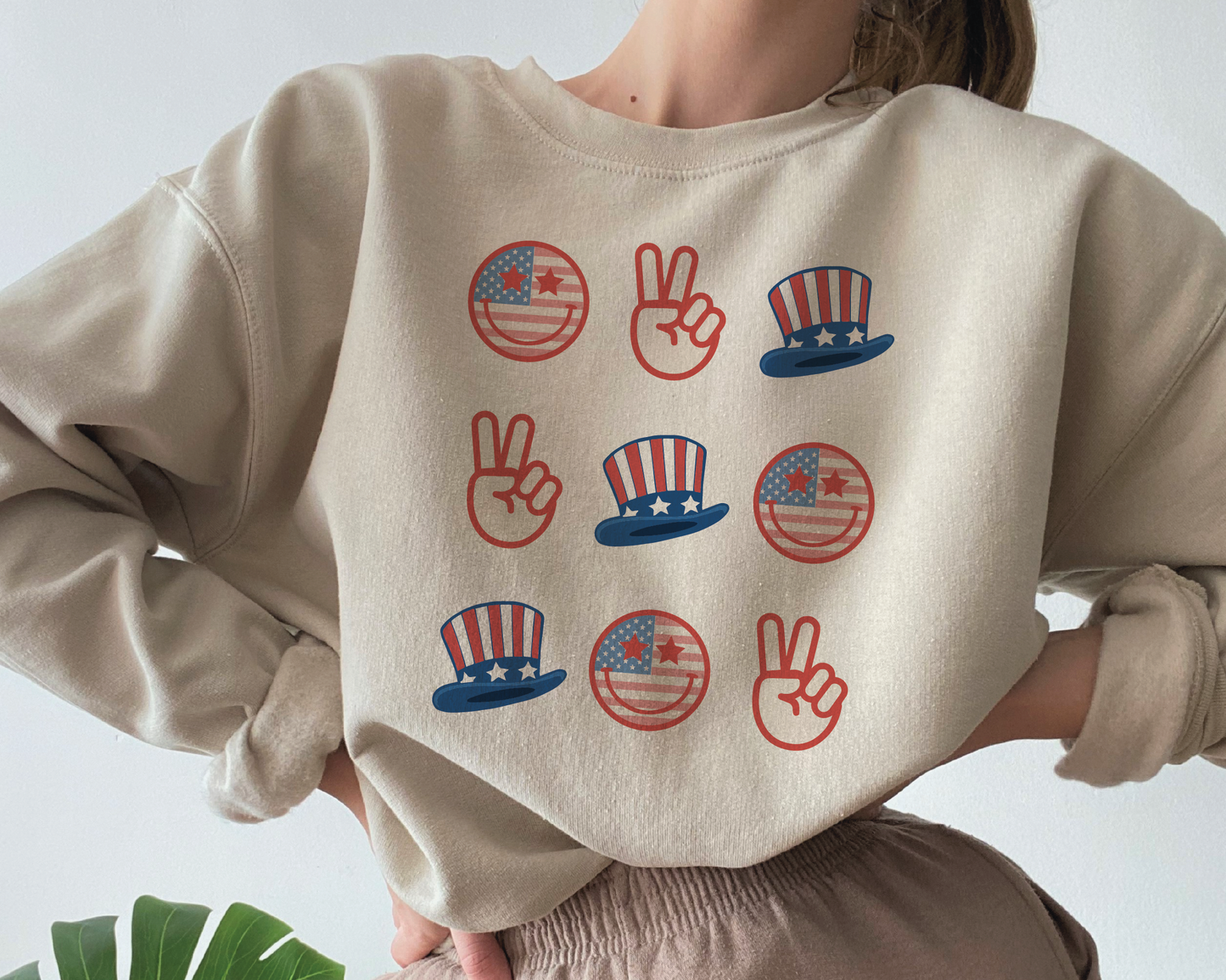 4th of July Icons SVG PNG | American Smile Face Sublimation | Fourth of July | Retro Vintage T shirt Design