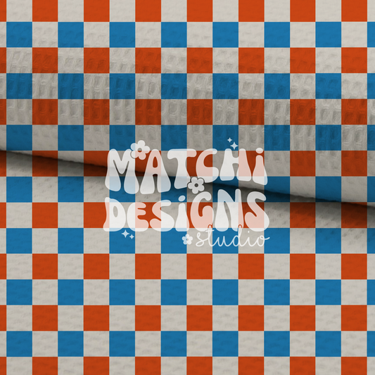4th of July Seamless Pattern, Checkerboard Repeat Pattern for Fabric Sublimation