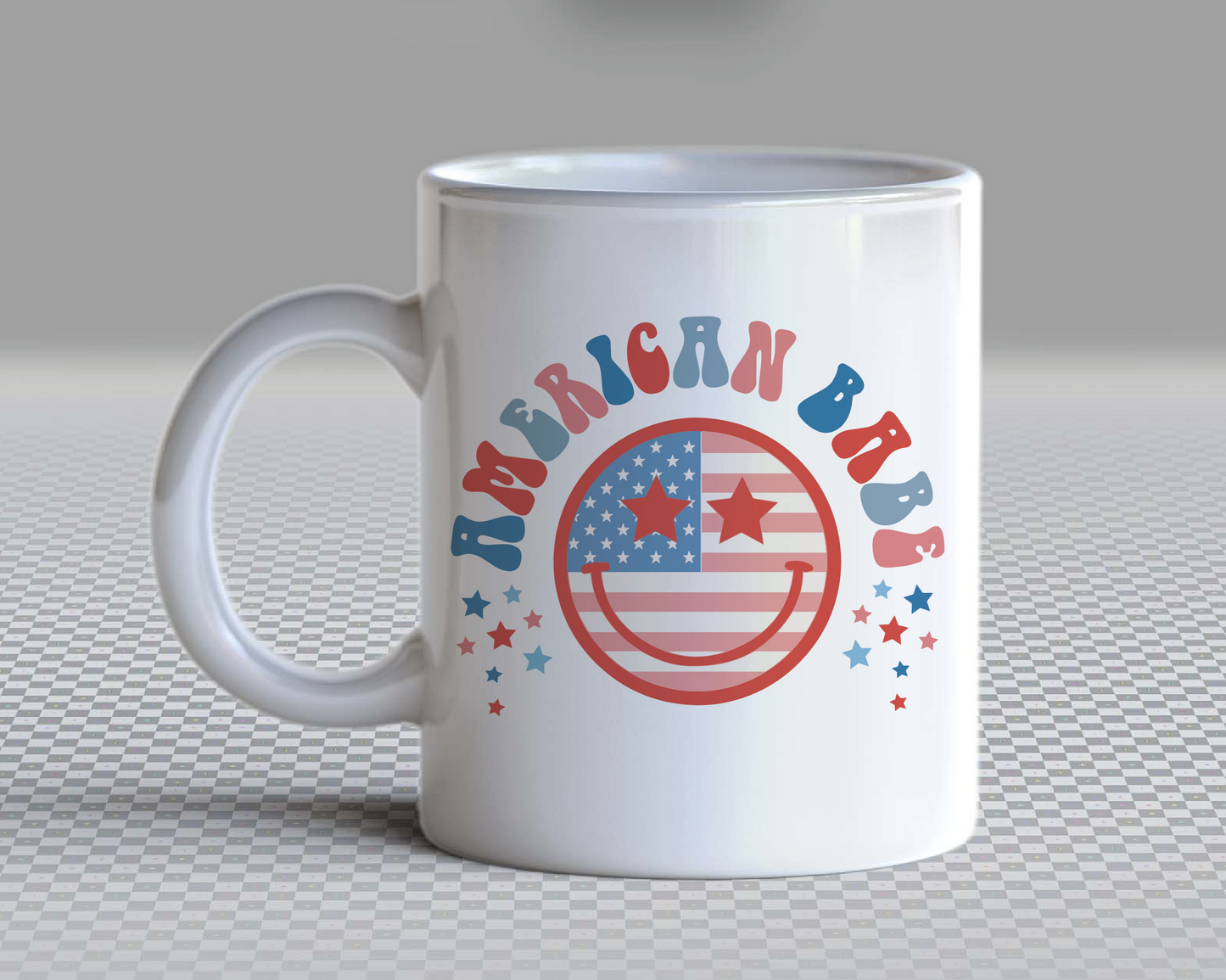 American Babe SVG PNG | American Smile Face Sublimation | Fourth of July | Retro Vintage T shirt Design