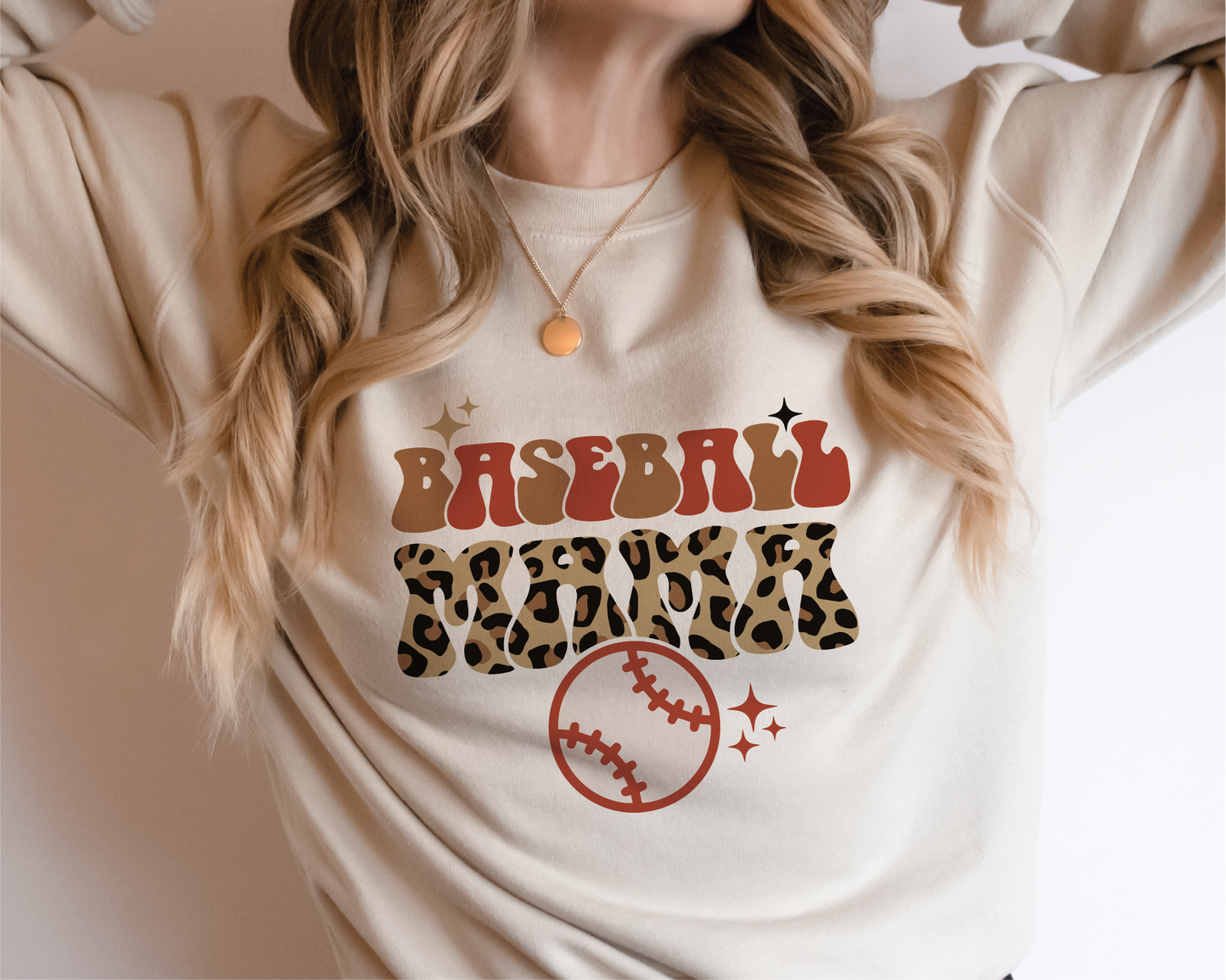 Leopard Baseball Mama SVG PNG | Groovy Baseball Sublimation | Mom T shirt Design