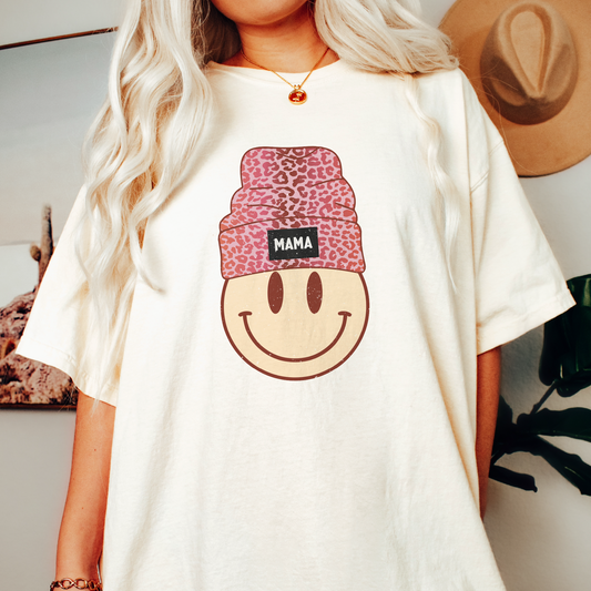 Mama Beanie Smile PNG | Mother's Day Sublimation | Mama T shirt Design