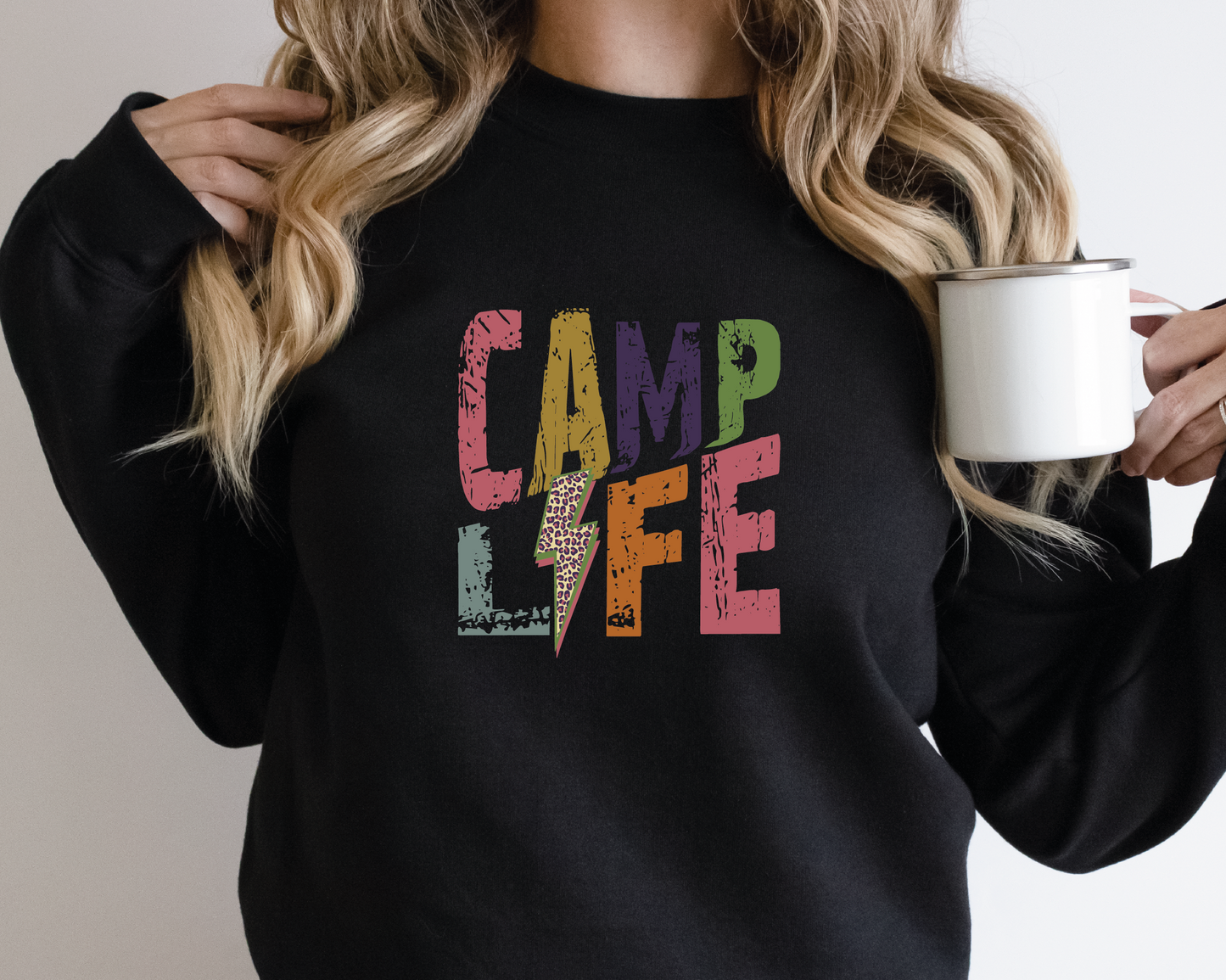 Camp Life SVG PNG | Distressed font Sublimation | Leopard Lightning Bolt | Summer T shirt Design