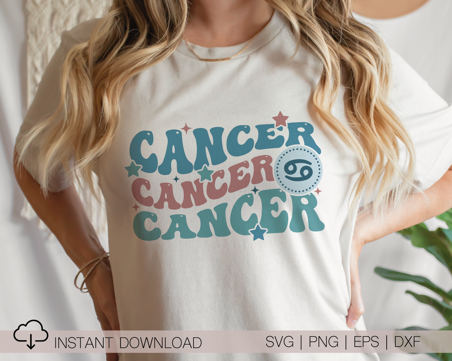 Cancer SVG PNG | Zodiac Sublimation | Retro Vintage Cancer | T shirt Design Cut file