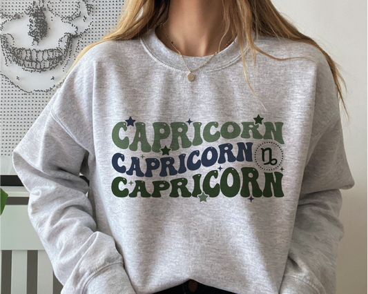 Capricorn SVG PNG | Zodiac Sublimation | Retro Vintage Capricorn | T shirt Design Cut file
