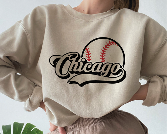 Chicago Baseball SVG PNG | Retro Sublimation | Chicago Baseball Fan T shirt Design Cut file