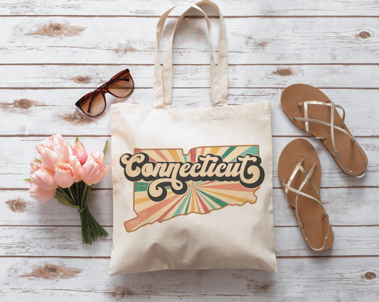 Connecticut PNG | Vintage Connecticut State Sublimation | Retro Distressed T shirt Design