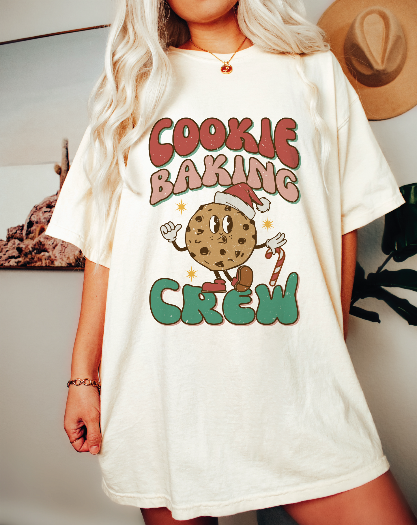 Cookie Baking Crew SVG PNG | Christmas Sublimation | Groovy Christmas Baking | T shirt Design Cut file