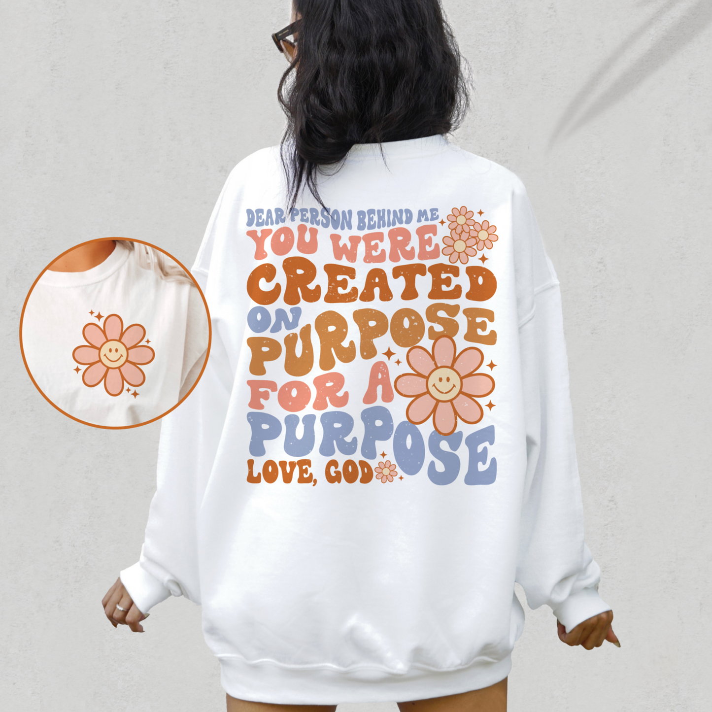 Dear Person Behind Me PNG SVG | Created for Purpose Sublimation | Christian T shirt Design