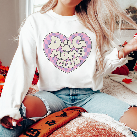 Dog Moms Club SVG PNG | Dog Mom Sublimation | Retro T shirt Design