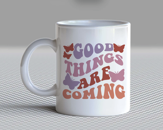 Good Things are Coming SVG PNG | Retro Butterfly Sublimation | Retro Vintage T shirt Design