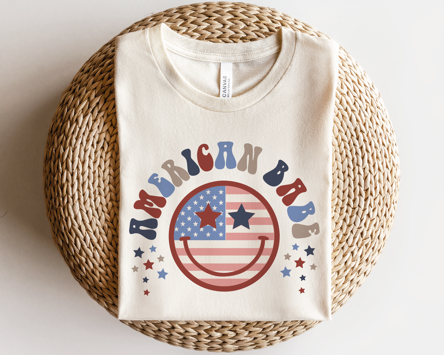 American Babe SVG PNG | American Smile Face Sublimation | Fourth of July | Retro Vintage T shirt Design