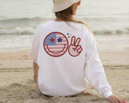 Retro Smile America SVG PNG | 4th of July Patriotic Sublimation | Fourth of July | Retro Vintage T shirt Design