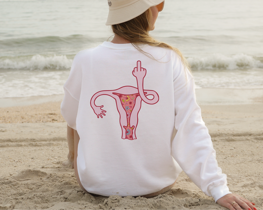 Colored Uterus Finger SVG PNG | Middle Finger Sublimation | Feminist T shirt Design