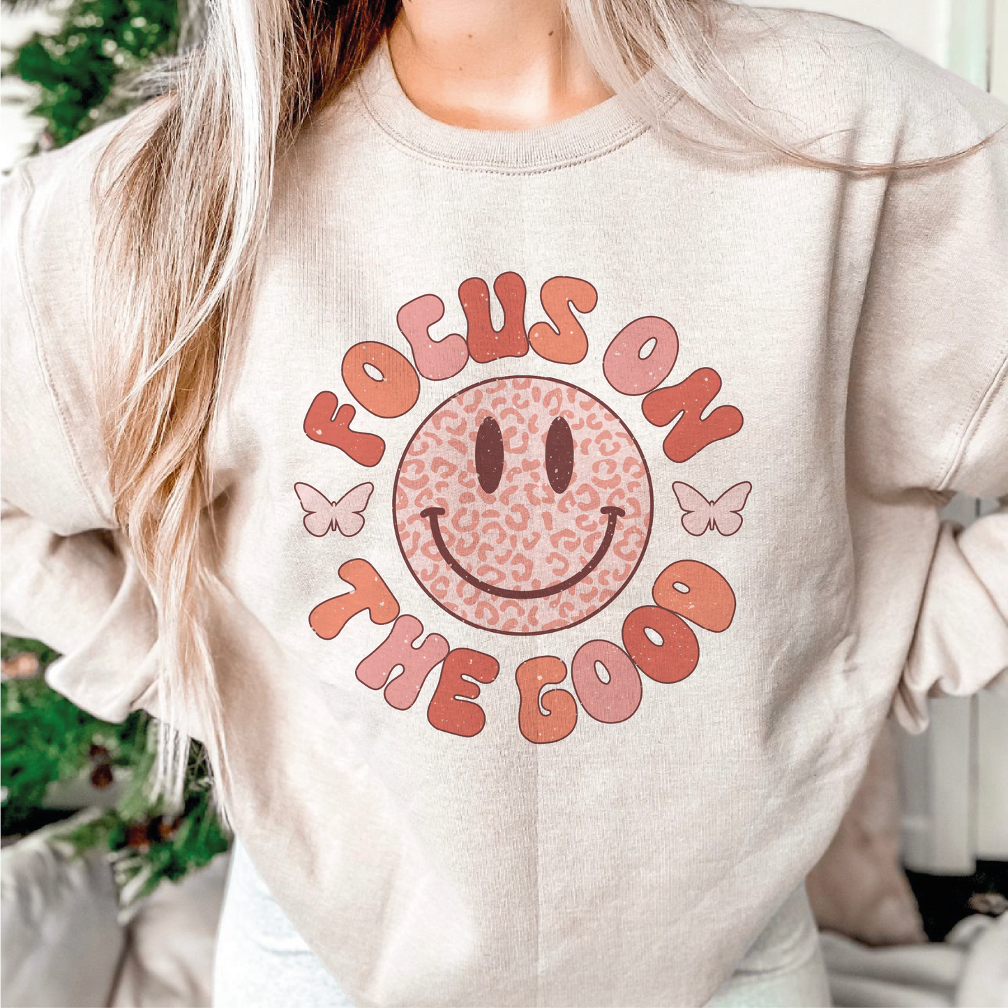 Focus On The Good PNG SVG | Inspirational Sublimation | Positivity Retro T shirt Design