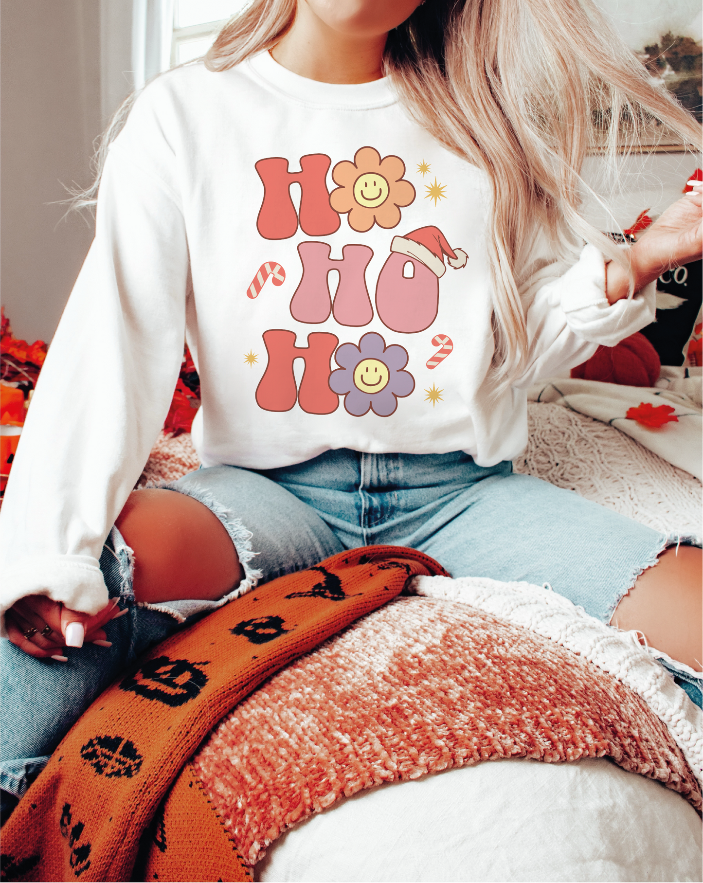 Ho Ho Ho SVG PNG | Christmas Sublimation | Groovy Christmas | T shirt Design Cut file