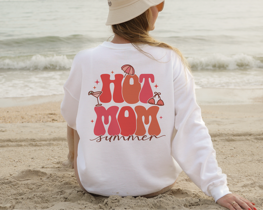 Hot Mom Summer SVG PNG | Groovy Sublimation | Retro Vintage | Summer T shirt Design