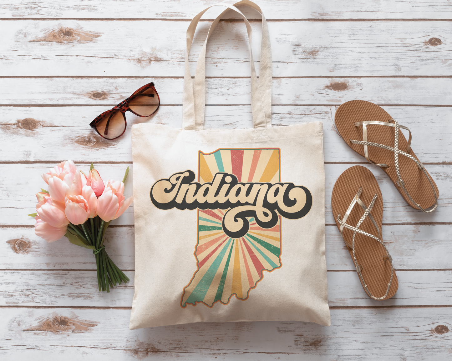Indiana PNG | Vintage Indiana State Sublimation | Retro Distressed T shirt Design