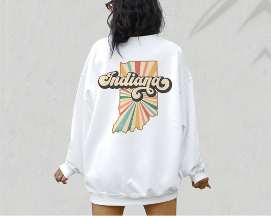 Indiana PNG | Vintage Indiana State Sublimation | Retro Distressed T shirt Design