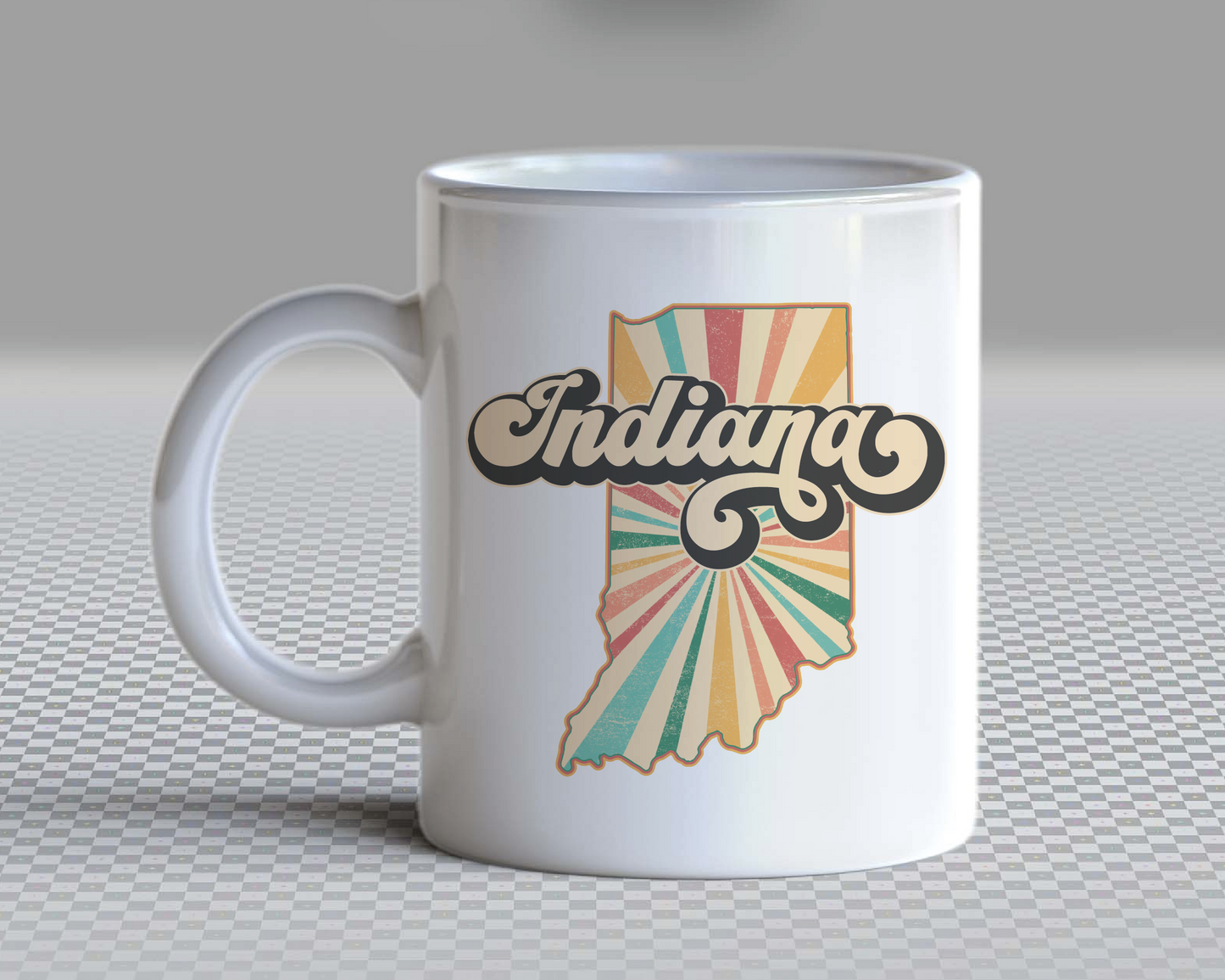 Indiana PNG | Vintage Indiana State Sublimation | Retro Distressed T shirt Design