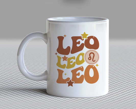 Leo SVG PNG | Zodiac Sublimation | Retro Vintage Leo | T shirt Design Cut file