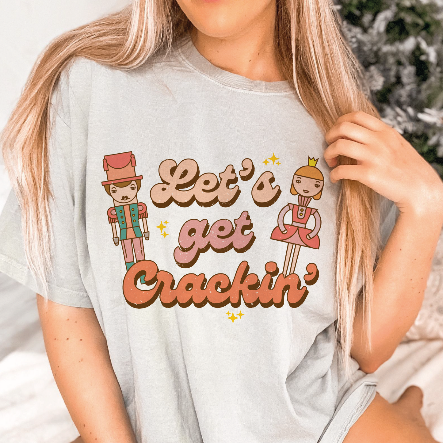 Let's Get Crackin' SVG PNG | Christmas Sublimation | Groovy Christmas | T shirt Design Cut file