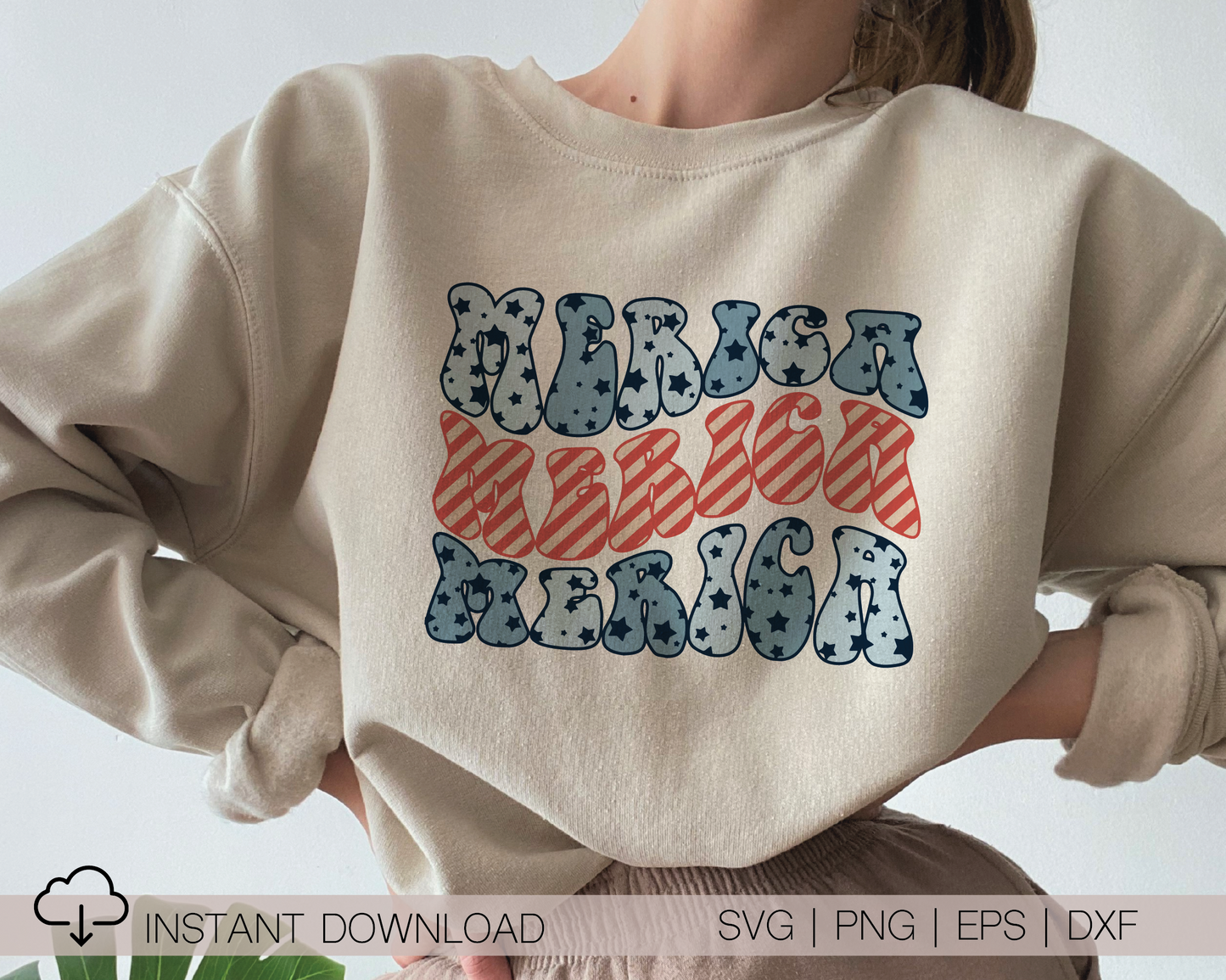 Merica SVG PNG | Independence Day Sublimation | Fourth of July | Retro Vintage T shirt Design
