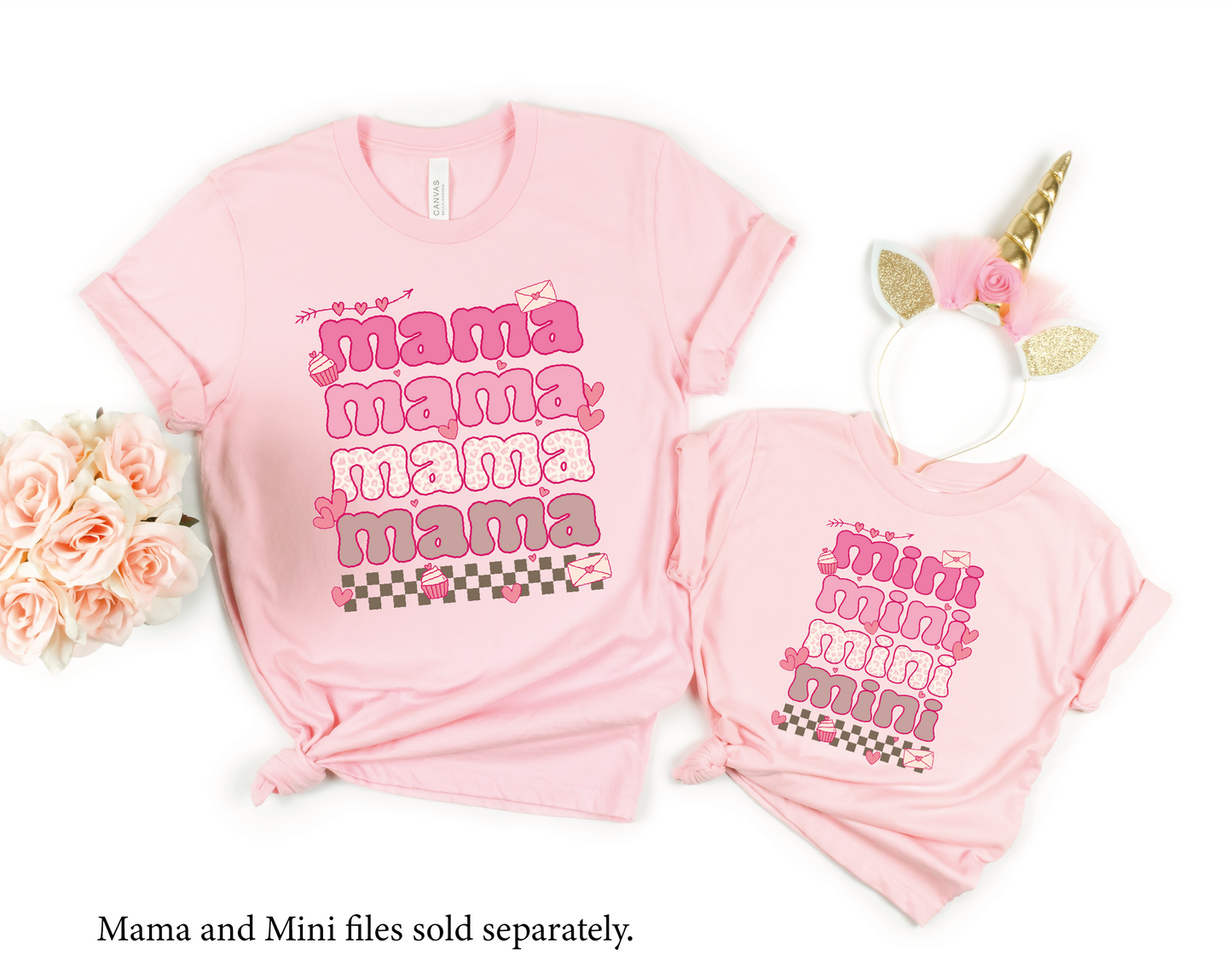 Valentine's Day Mini SVG PNG | Pink Valentines Mini Sublimation | Preppy T shirt Design