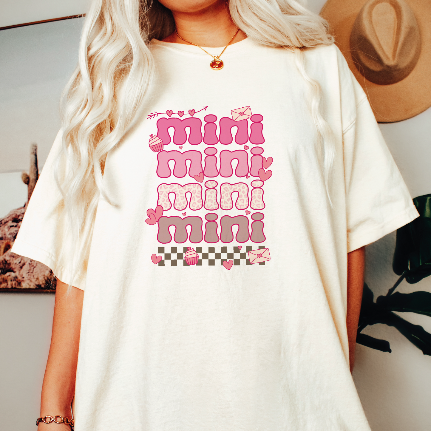 Valentine's Day Mini SVG PNG | Pink Valentines Mini Sublimation | Preppy T shirt Design