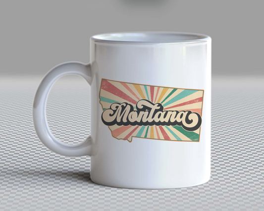 Montana PNG | Vintage Montana State Sublimation | Retro Distressed T shirt Design