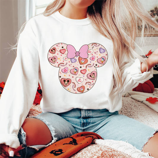 Valentines Mouse Ears PNG SVG, Magical Valentine Sublimation | Retro T shirt Design