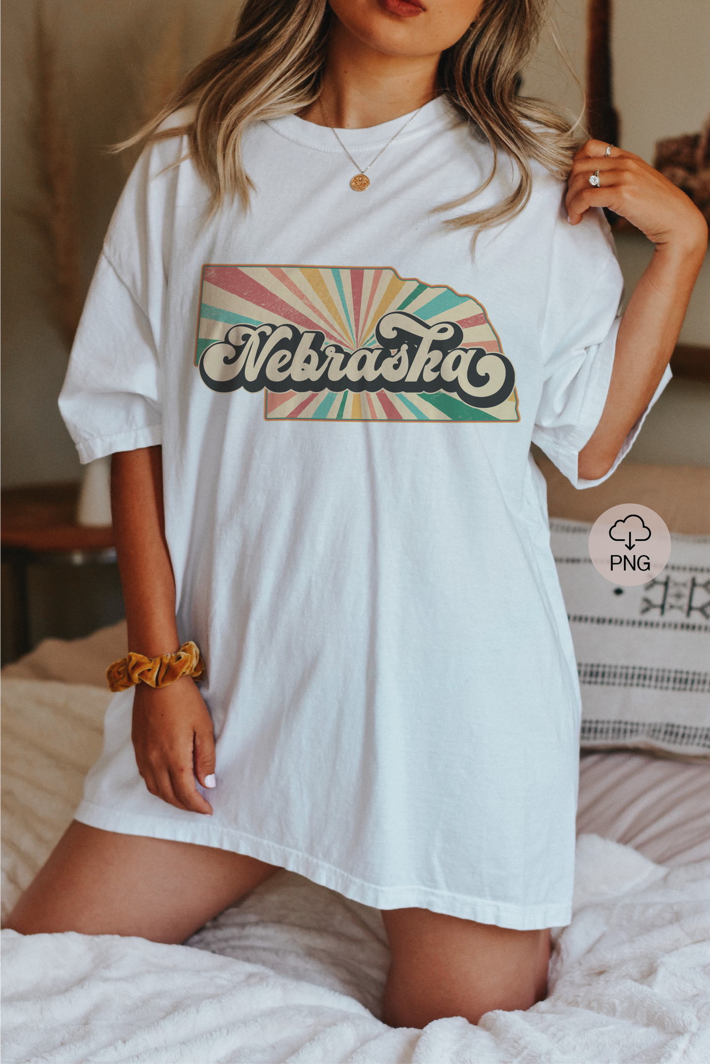 Nesbraska PNG | Vintage Nebraska State Sublimation | Retro Distressed T shirt Design