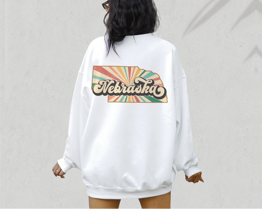 Nesbraska PNG | Vintage Nebraska State Sublimation | Retro Distressed T shirt Design