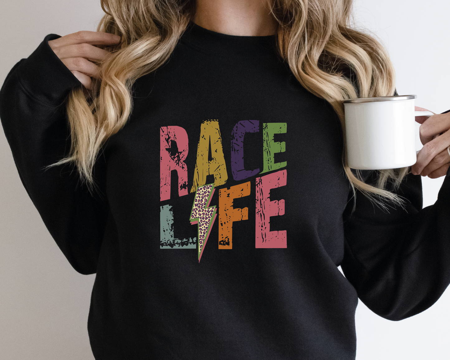 Race Life SVG PNG | Distressed font Sublimation | Leopard Lightning Bolt | Summer T shirt Design