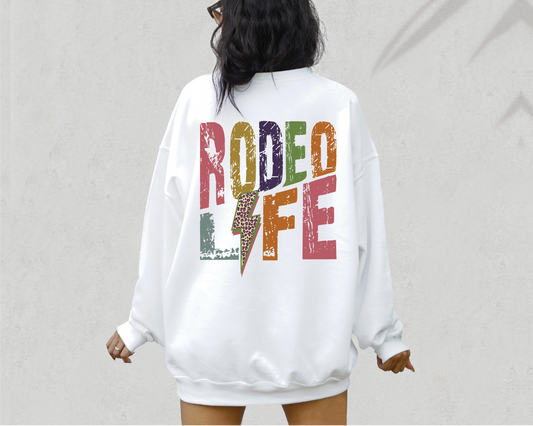 Rodeo Life SVG PNG | Distressed font Sublimation | Leopard Lightning Bolt | Summer T shirt Design