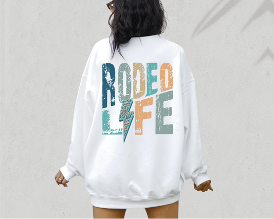 Rodeo Life SVG PNG | Distressed font Sublimation | Leopard Lightning Bolt | Summer T shirt Design